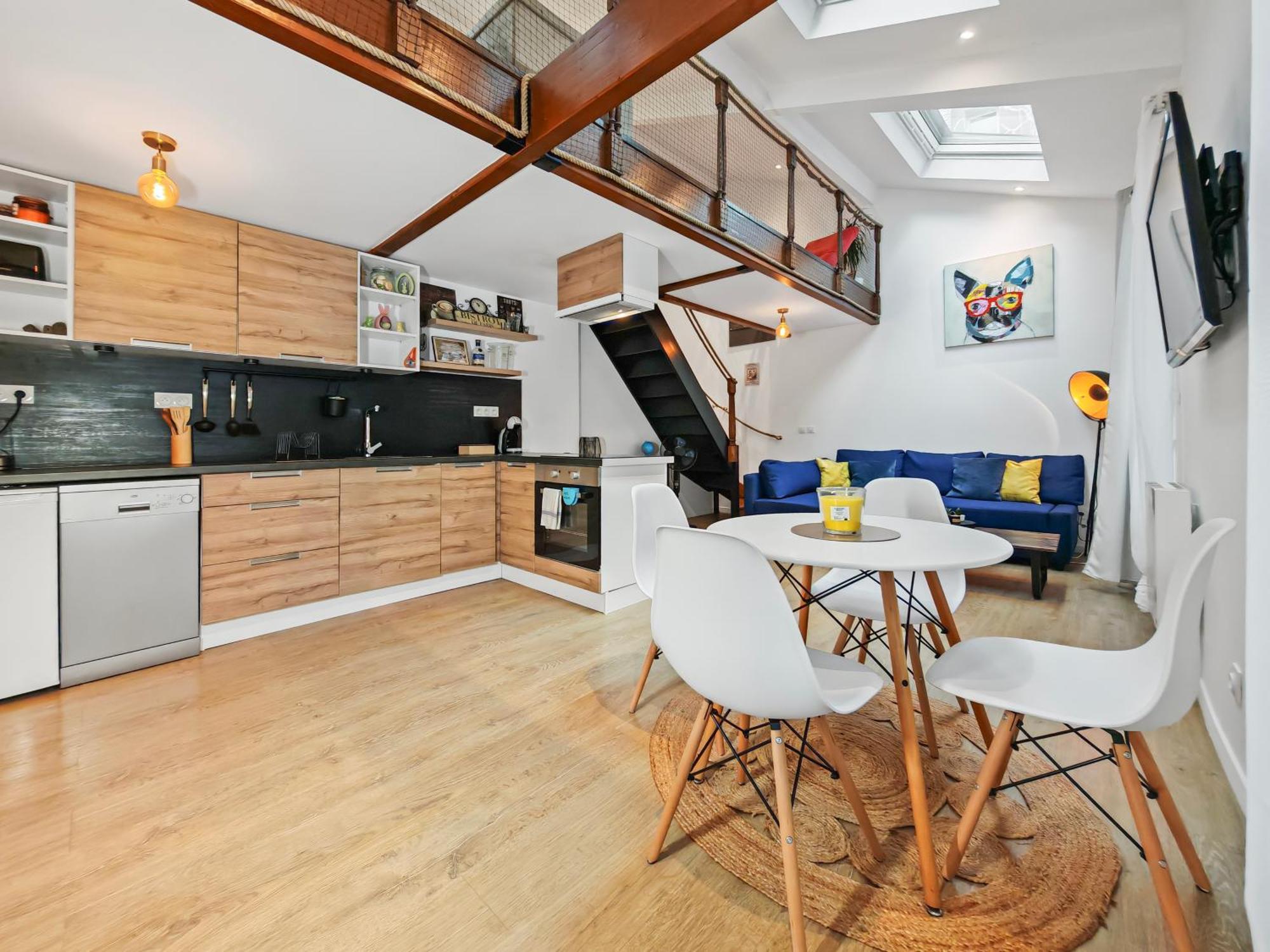 Apartmán Loft Duplex A 2 Min De Paris - Parking Gratuit Le Pré-Saint-Gervais Exteriér fotografie